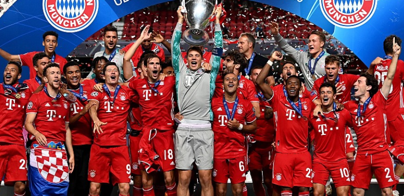 拜仁慕尼黑早报:拜仁慕尼黑队超越巴黎圣日耳曼队夺冠第六次